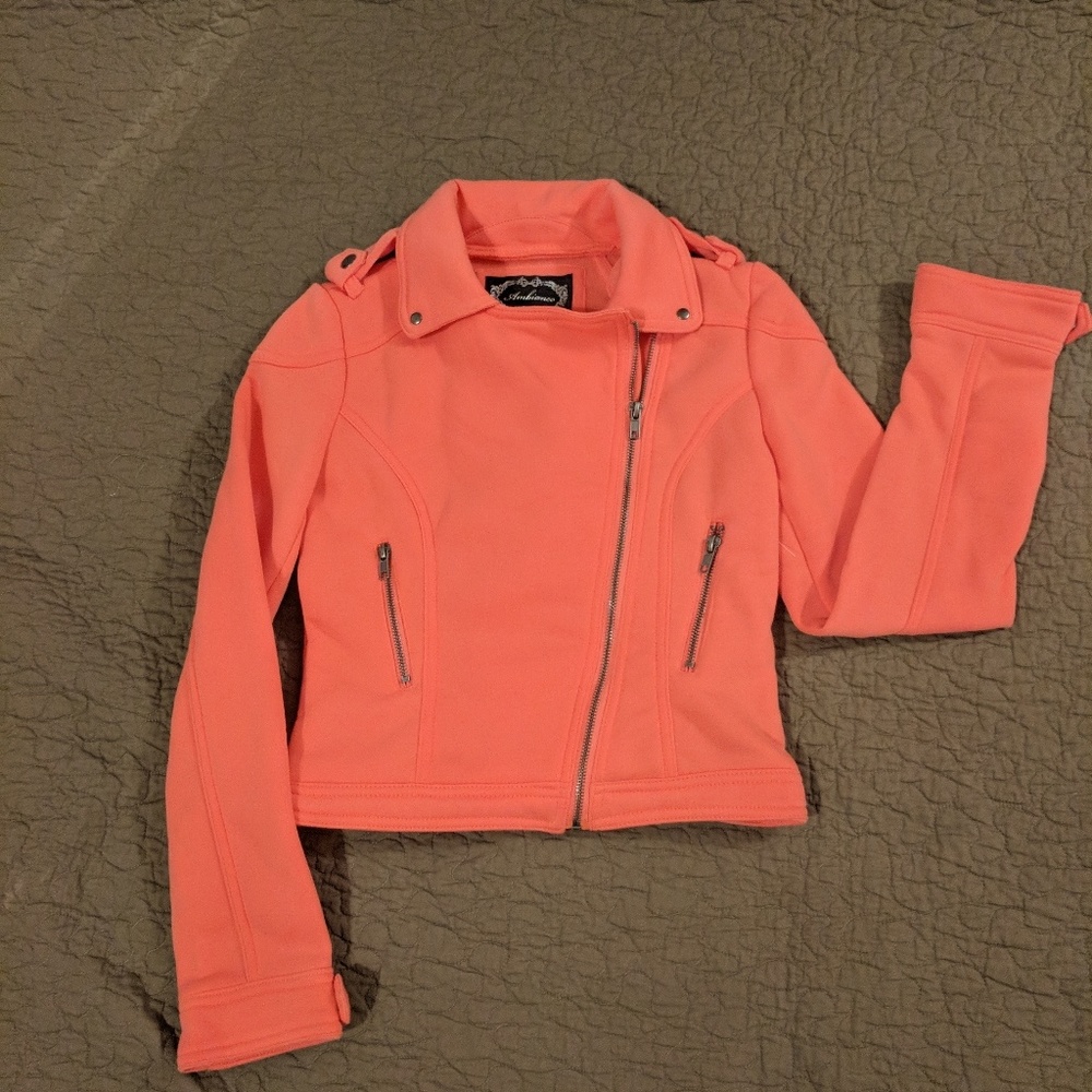 Coral pink ambiance zip up.